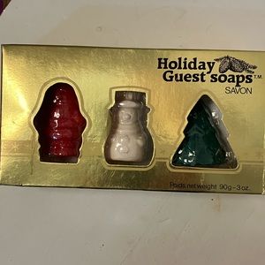 Vintage Savon Holiday Guest Soap Set 3 oz New in Package